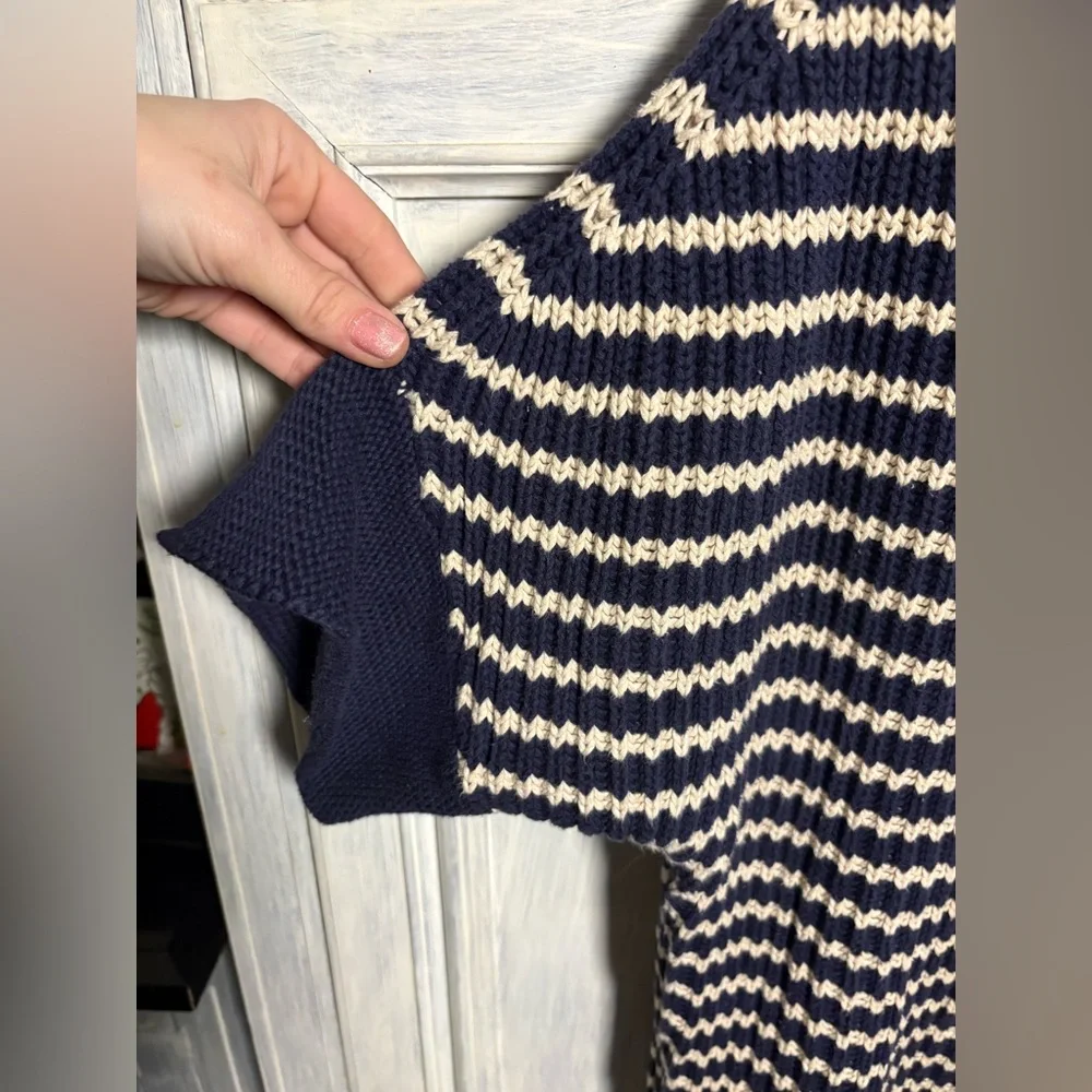 Calypso St Barth Chunky Knit Rolled‎ Neck Sweater Preppy Nautical Quiet Luxury